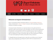 Tablet Screenshot of dupontorthodontics.com